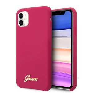 Kryt na mobil Guess Silicone Vintage na iPhone 11 ružový...