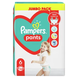 PAMPERS Pants 6, 44 ks (15+ kg) JUMBO Pack - plenkové kalhotky