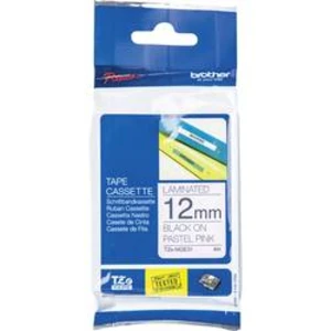 Brother TZ-MQE31 / TZE-MQE31, 12mm x 4m, čierna tlač / ružový podklad, originálna páska