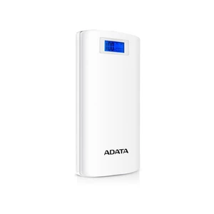 Power Bank ADATA P20000D 20000mAh (AP20000D-DGT-5V-CWH) biela powerbank • kapacita 20 000 mAh • digitálny displej • 2× USB • podpora duálneho napájani