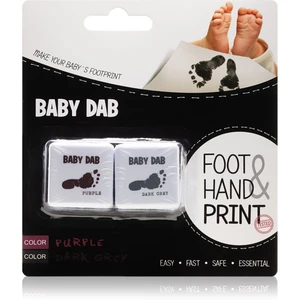 Baby Dab Foot & Hand Print barva na dětské otisky 2 ks Purple & Grey 2 ks