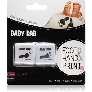 Baby Dab Foot & Hand Print barva na dětské otisky 2 ks Purple & Grey 2 ks