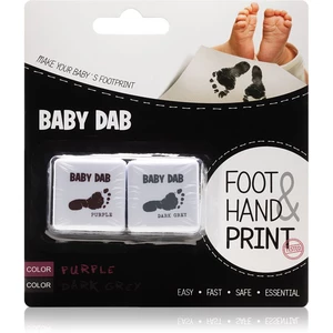 Baby Dab Foot & Hand Print farba na detské odtlačky 2 ks Purple & Grey 2 ks