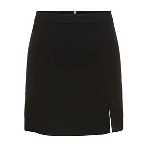 Black Women's Mini Skirt with Slit Pieces Thelma - Women's
