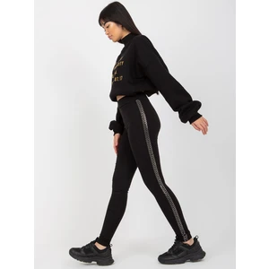 Black Women's Casual Leggings with App