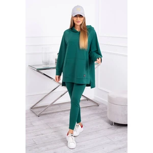 Set with sweatshirt dark green