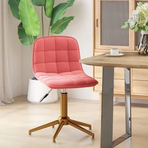 Otočná jídelní židle samet / kov Dekorhome Růžová,Otočná jídelní židle samet / kov Dekorhome Růžová