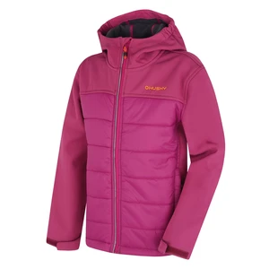 Husky Swany K 122, dark magenta Dětská softshell plněná bunda