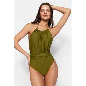 Trendyol Swimsuit - Khaki - Plain