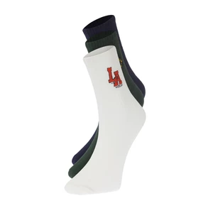Trendyol Multicolored Men's 3-Pack Cotton City Embroidered College-Tennis-Mid-Length Socks