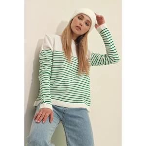 Trend Alaçatı Stili Sweater - Green - Regular fit
