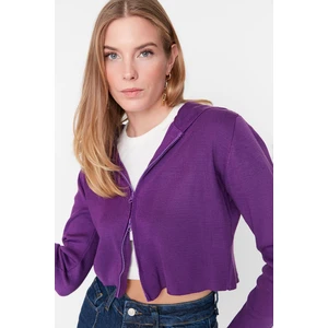 Trendyol Cardigan - Purple - Fitted