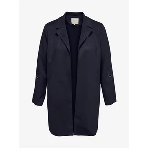 Dark blue lightweight coat for women in suede finish ONLY CARMAKOMA Joline - Ladies