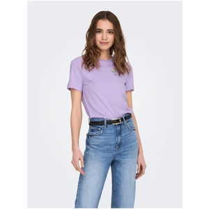 Light purple women's T-shirt ONLY Emma - Women