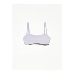 Dilvin Crop Top - Lilac - Unifarben