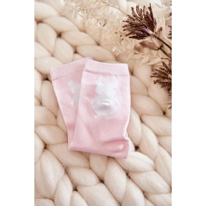 Youth Cotton Socks White Rabbit Pink