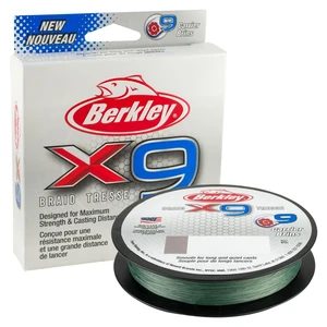 Berkley splietaná šnúra x9 low vis green 300 m - 0,17 mm 17 kg