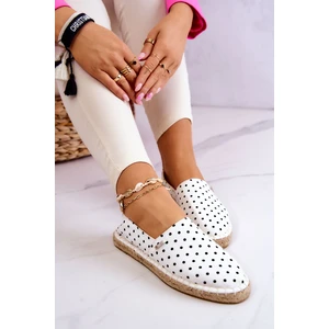 Dámské módní espadrilky Polka Dots Big Star - bílé