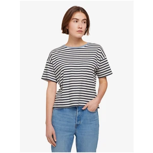 White-Dark Blue Women's Striped T-Shirt Tom Tailor Denim - Women