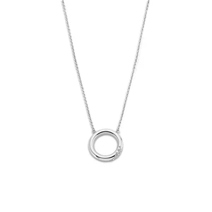 Lotus Style Jemný ocelový náhrdelník s kruhovým přívěskem Woman Basic LS1947-1/1