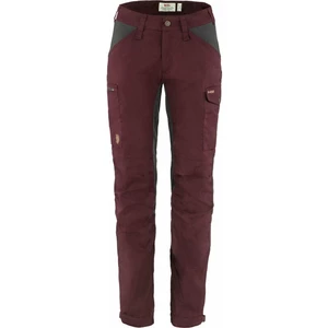 Fjällräven Spodnie outdoorowe Kaipak Trousers Curved W Dark Garnet/Dark Grey 34