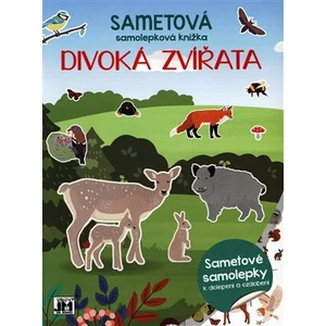 Sametová samolepková knížka Divoká zvířata