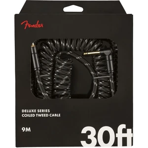 Fender Deluxe Coil Czarny 9 m Prosty - Kątowy