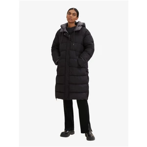 Černý dámský zimní prošívaný oboustranný kabát Tom Tailor - Dámské