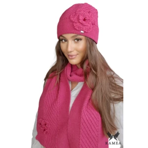 Női szett Kamea Kamea_Set_Hat&Scarf_K.22.207.20_Raspberry