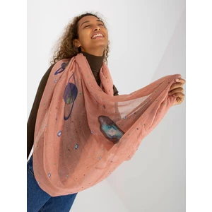 Light pink women's scarf with print