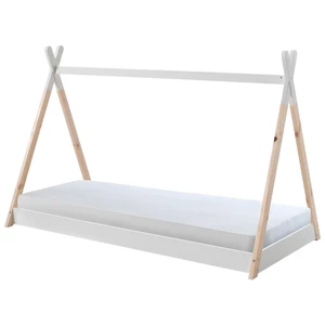Białe łóżko dziecięce Vipack Tipi, 90x200 cm