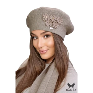 Dámský baret Kamea Kamea_Beret_K.22.051.04_Dark_Beige