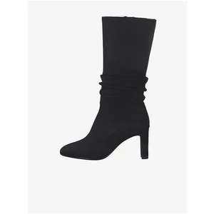 Black heeled boots in suede finish Tamaris - Women