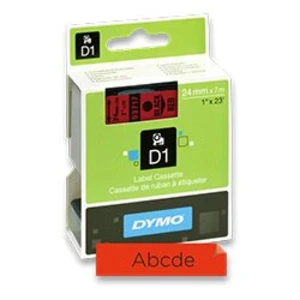 Dymo D1 53717, S0720970, 24mm x 7m černý tisk / červený podklad, originální páska