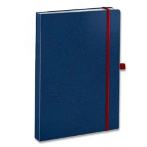 Notes - Vivella Classic modrý/červený, linkovaný, 15 x 21 cm