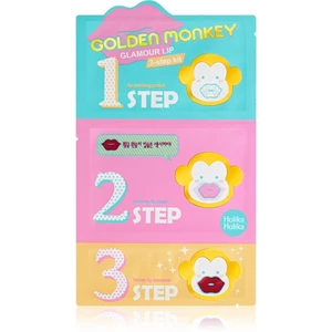 Holika Holika Golden Monkey Glamour Lip 3-Step Kit zestaw do ust
