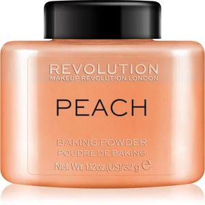 Makeup Revolution Baking Powder Peach puder z ujednolicającą i rozjaśniającą skórę formułą 32 g