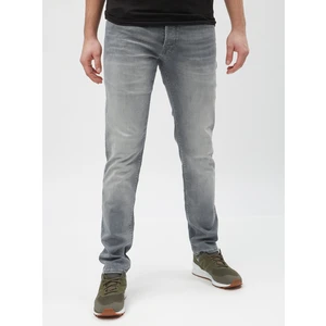 Light Grey Slim Fit Jeans with Embroidered Jack & Jones Glenn Effect - Men