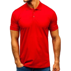 Stylish men's polo shirt 9025 - red,