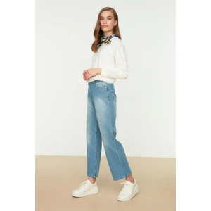 Trendyol Light Blue High Waist Wide Leg Jeans