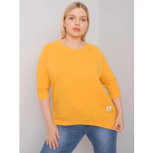 Yellow cotton plus size sweatshirt from Ninetta