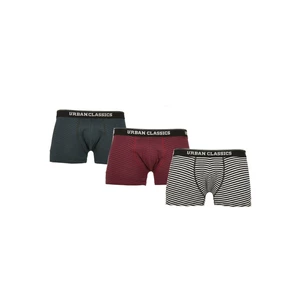 Boxer Shorts 3-Pack Btlgrn/dkblu+bur/dkblu+wht/blk