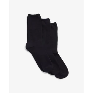 Modré dámské ponožky basic crew socks, 3 páry