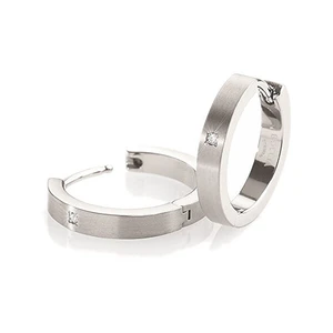 Boccia Titanium Titanové náušnice s pravými diamanty 0577-03