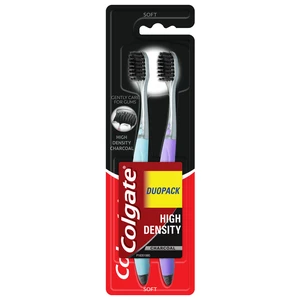 Colgate High Density Charcoal zubná kefka soft 2 ks farebné varianty 2 ks