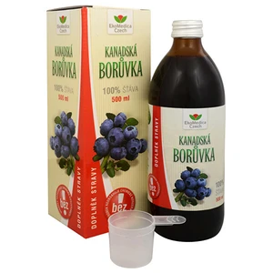 EkoMedica Czech Kanadská borůvka - 100% šťáva z plodů kanadské borůvky 500 ml