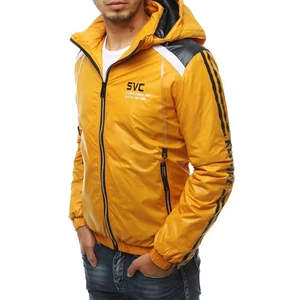 Yellow men's transitional hooded jacket TX3447