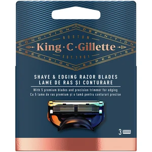 King C. Gillette Shave & Edging Razor heads náhradné hlavice na holenie 3 ks