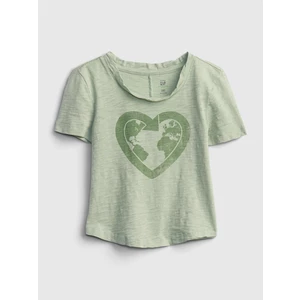 Zelené holčičí dětské tričko gen good graphic t-shirt