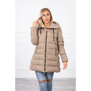 Quilted winter jacket FIFI beige